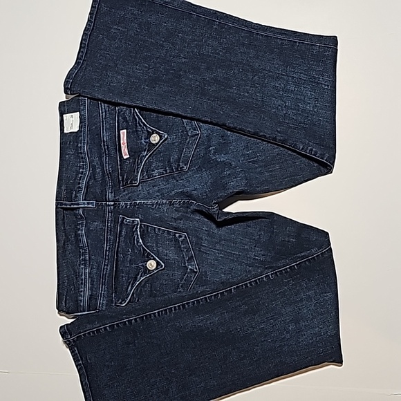Hudson Collin Blue Jeans Denim Pants Mid-Rise Bootcut Crop Button Flap Pocket 28 - Picture 7 of 16